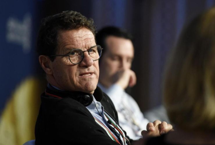 Fabio Capello impegnato durante un'intervista - foto LaPresse - Fattidipallone.it