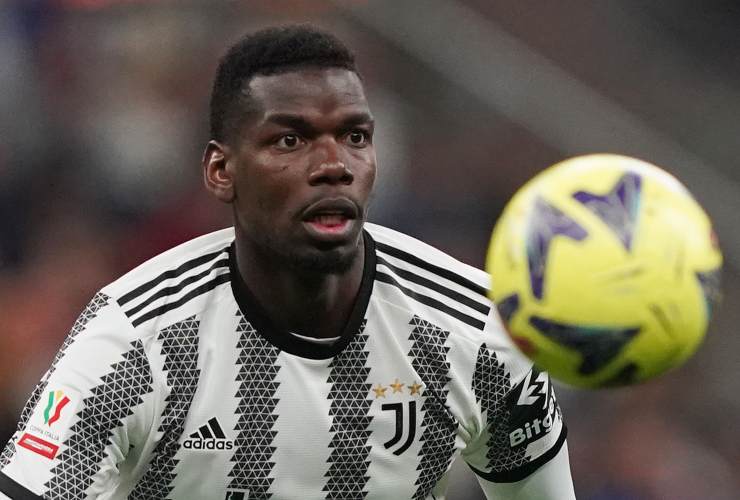 Paul Pogba in campo con la maglia della Juve - foto LaPresse - Fattidipallone.it