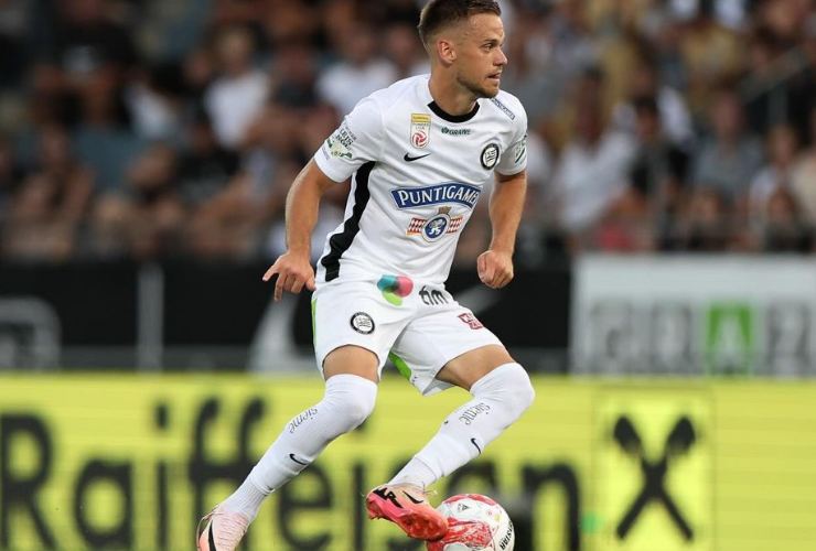 Tomi Horvat con la maglia dello Sturm Graz - fonte Instagram @tomi.horvat - Fattidipallone.it