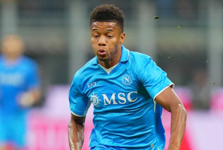 David Neres in campo con la maglia del Napoli - foto LaPresse - Fattidipallone.it