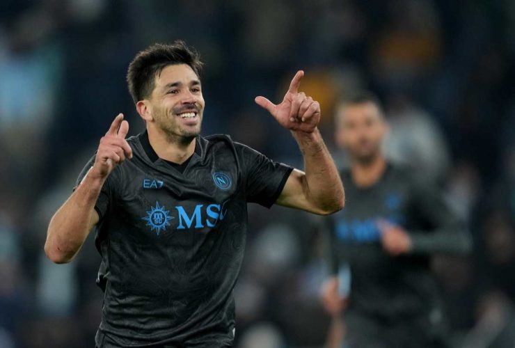 Giovanni Simeone esulta con la maglia del Napoli - foto LaPresse - Fattidipallone.it