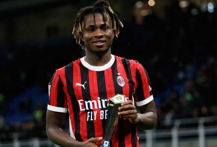 Samuel Chukwueze esulta col Milan - foto LaPresse - Fattidipallone.it