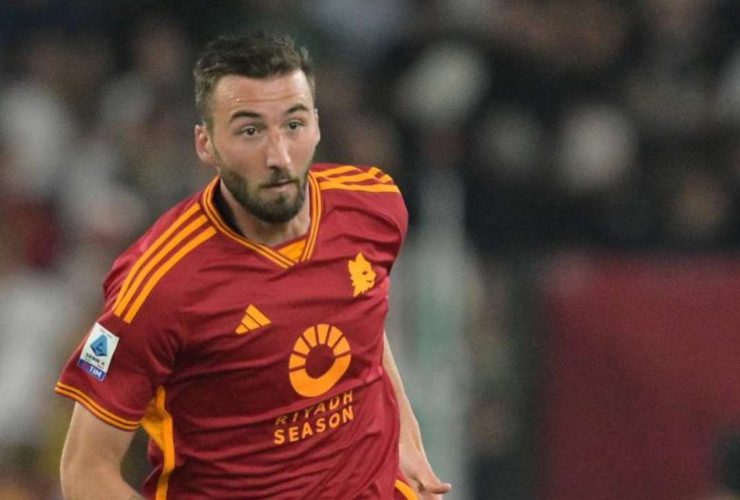 Bryan Cristante con la Roma - foto LaPresse - Fattidipallone.it