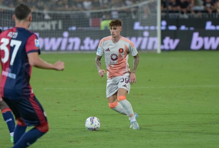 Zalewski in campo con la Roma - foto LaPresse - Fattidipallone.it