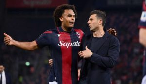 Thiago Motta e Joshua Zirkzee - foto LaPresse - Fattidipallone.it