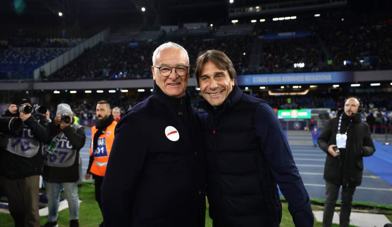 Antonio Conte e Claudio Ranieri - foto LaPresse - Fattidipallone.it